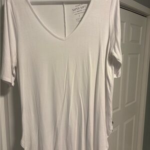 Torrid White Relaxed Short Sleeve Tee